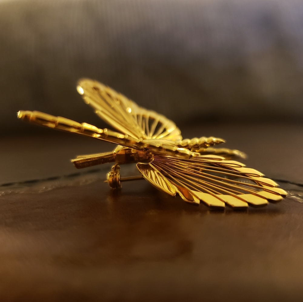 ⭐ VINTAGE | '60s Monet Butterfly Brooch - Spinerette Collection - Picture 8 of 16